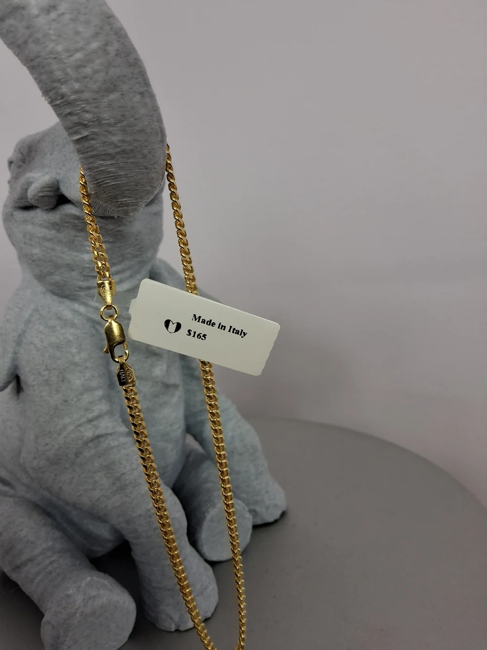 925 Silver 18kt gold Plated Cuban Link Anklet 10inch Lobster Clasp Italy